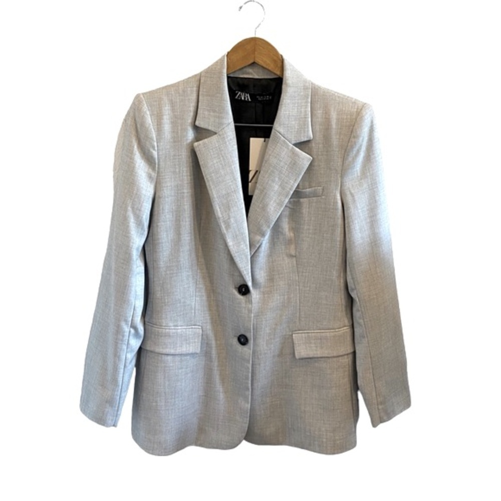 Zara Fitted Straight Cut Single Breasted Blazer Bloggers Favorite - Picture 3 of 10